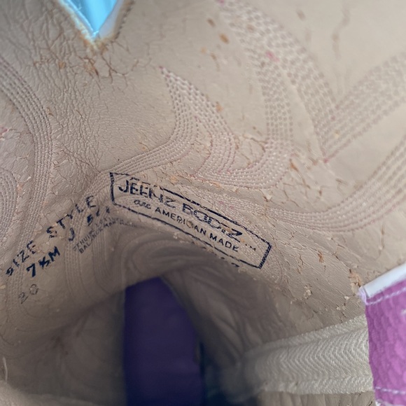 Vintage Jeenz Bootz Size 7 1/2 M, Style #577, Serial # 56247, Lilac Purple - Picture 7 of 11